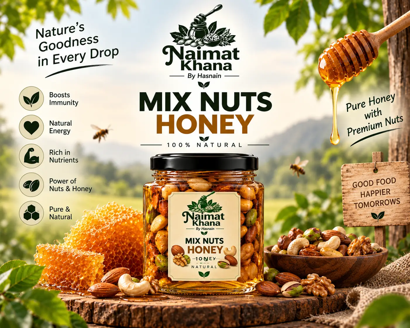 Mix Nuts Honey – Premium Honey with Mixed Nuts