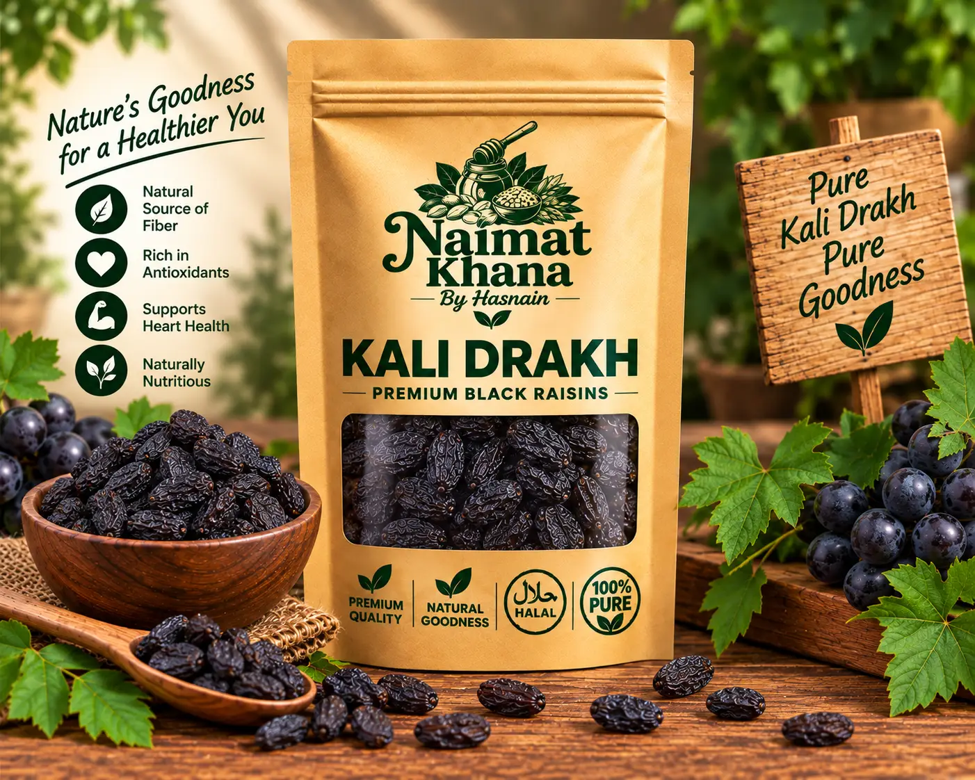 Kali Drakh – Premium Black Raisins