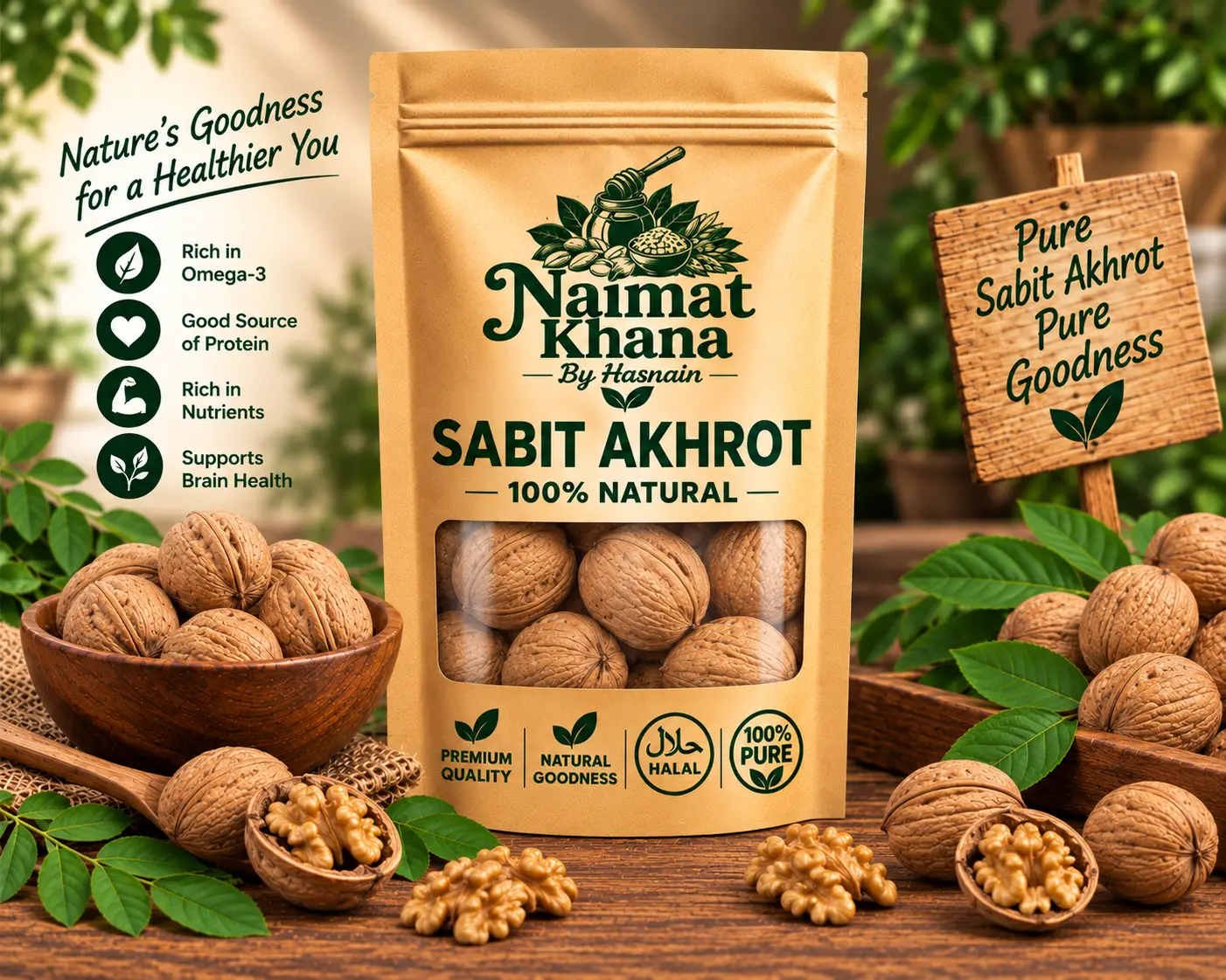 Sabit Akhrot – Premium Whole Walnuts