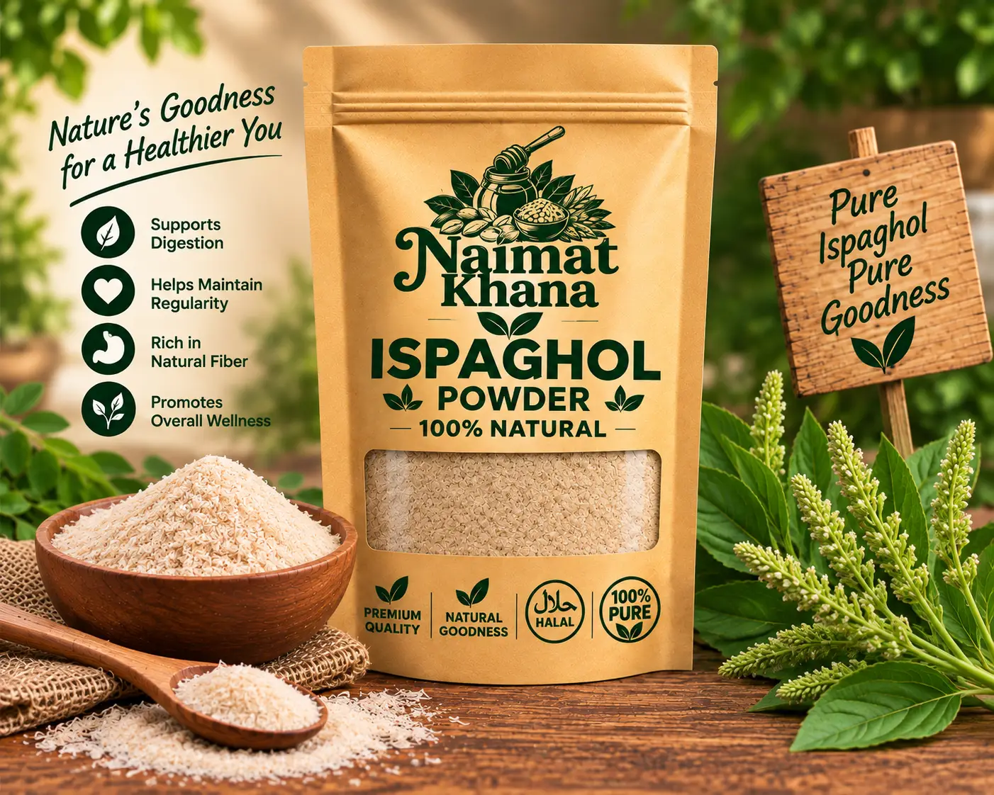 Ispaghol – 100% Natural Psyllium Husk